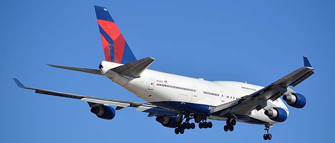 Delta Boeing 747-451 N662US, Phoenix Sky Harbor, January 12, 2016